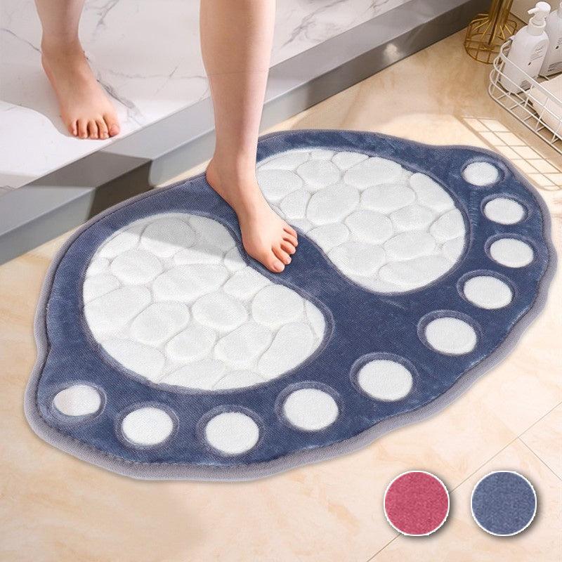 Dog Footprint Bathmat Memory Foam Cozy Bathroom Floor Rug Non Slip