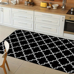 Modern Geometric Anti Fatigue Kitchen Mat Polyester Carpet for Bathroom Laundry