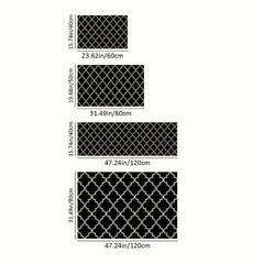 Modern Geometric Anti Fatigue Kitchen Mat Polyester Carpet for Bathroom Laundry