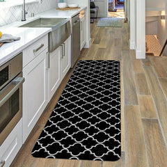 Modern Geometric Anti Fatigue Kitchen Mat Polyester Carpet for Bathroom Laundry