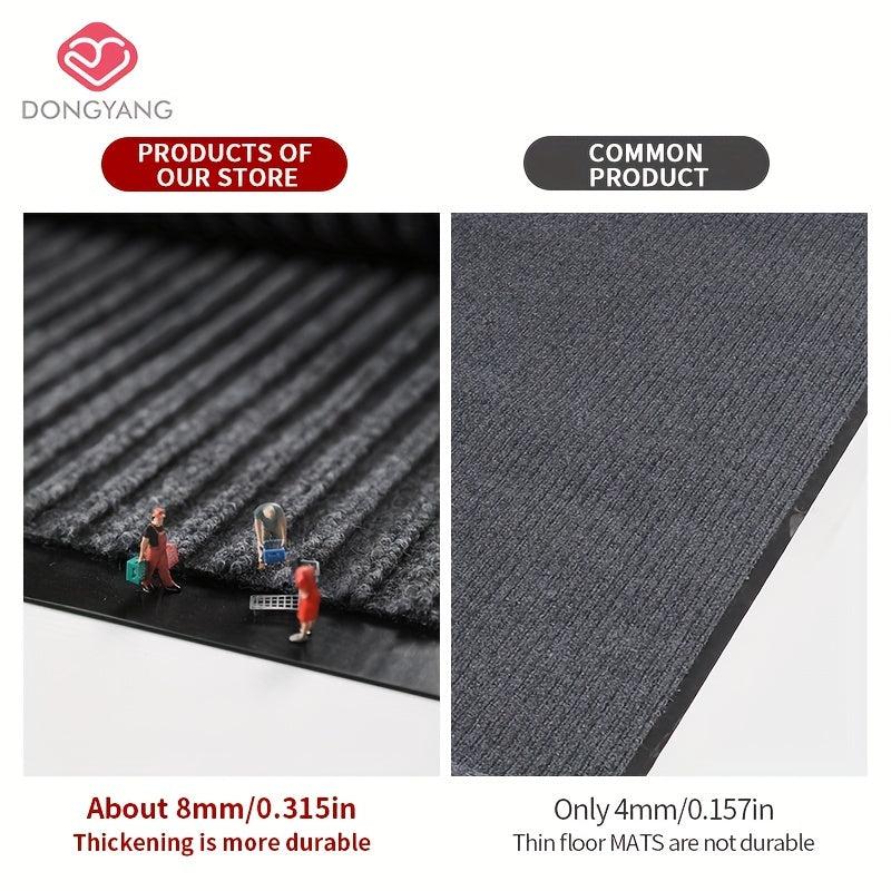 Double Striped Door Floor Mat Waterproof Non Slip Outdoor Entrance Doormat