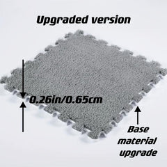 12pcs Foam Puzzle Floor Mat Interlocking Rug Soft Plush Carpet Tiles