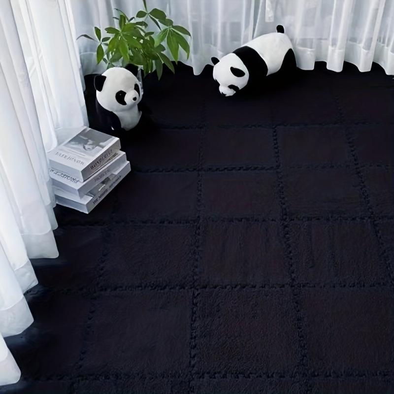 12pcs Foam Puzzle Floor Mat Interlocking Rug Soft Plush Carpet Tiles