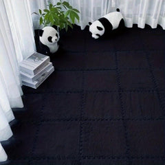 12pcs Foam Puzzle Floor Mat Interlocking Rug Soft Plush Carpet Tiles