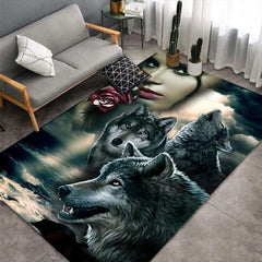 Wolves & Women Art Print Rug 120x60cm, Non-slip Mat