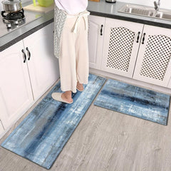 2pcs Vintage Abstract Non Slip Floor Mat