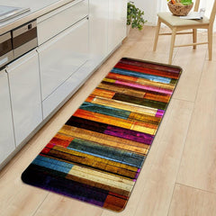 Colorful Geometric Printed Floor Mat - Non-slip Kitchen Rug