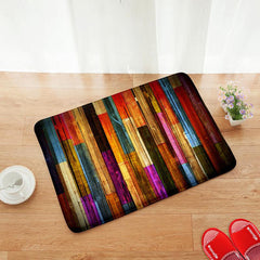 Colorful Geometric Printed Floor Mat - Non-slip Kitchen Rug