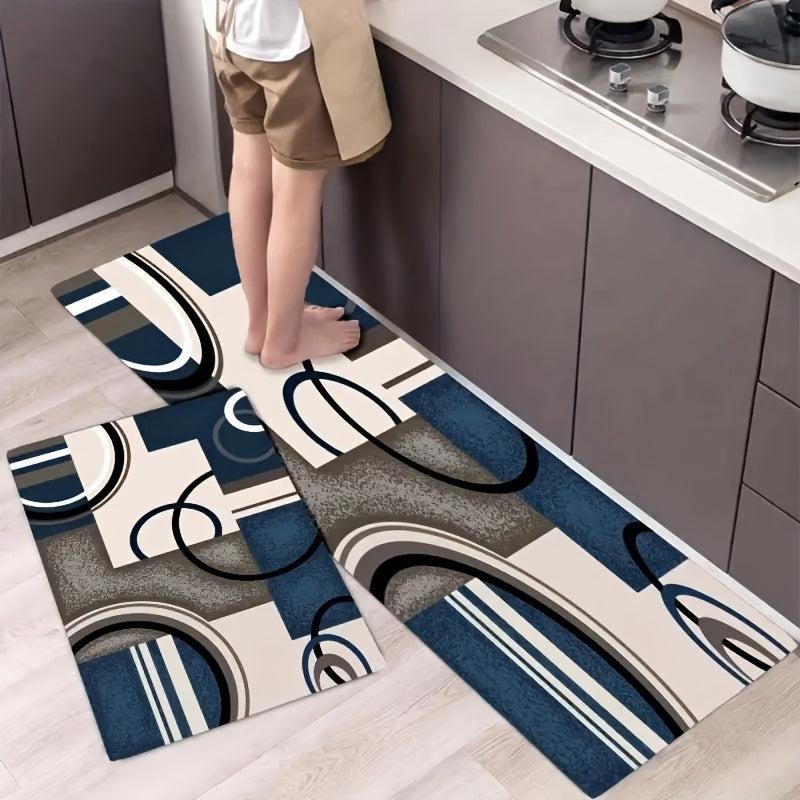 1PC Modern Soft Kitchen Rug Cushioned Non Slip Set