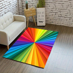 Rainbow Pride Month Area Rug Non Slip Stain Resistant Soft Carpet
