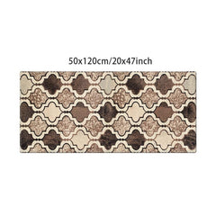 Boho Non-slip Moroccan Rug Vintage Stain Resistant Waterproof Doormat
