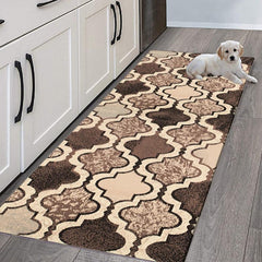Boho Non-slip Moroccan Rug Vintage Stain Resistant Waterproof Doormat
