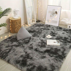 Soft Plush Shag Area Rugs Tie Dyed Fluffy Shaggy Floor Carpet