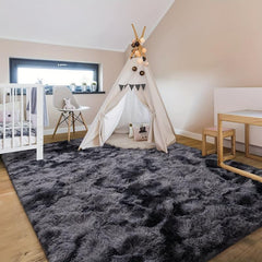 Soft Plush Shag Area Rugs Tie Dyed Fluffy Shaggy Floor Carpet