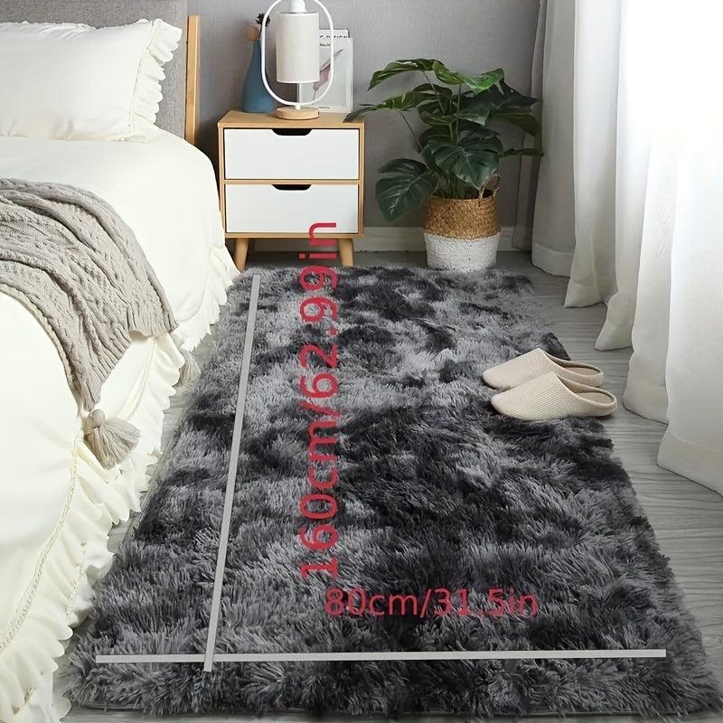Soft Plush Shag Area Rugs Tie Dyed Fluffy Shaggy Floor Carpet