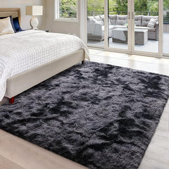Soft Plush Shag Area Rugs Tie Dyed Fluffy Shaggy Floor Carpet