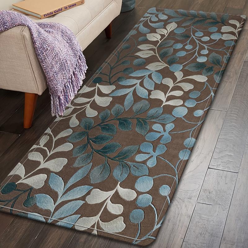 Soft Moroccan Area Rug Non-Slip Floral Indoor Outdoor Runner