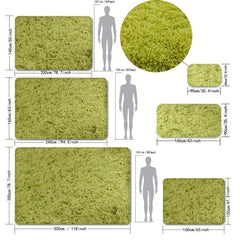 Soft Green Shaggy Rug Fluffy Carpet Plush Area Rug for Living Room