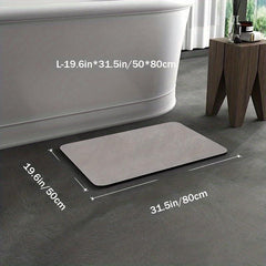 Soft Diatom Mud Non Slip Bath Mat Rug Quick Dry Absorbent Thin Bathroom Rugs