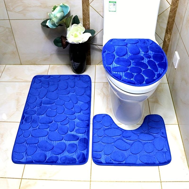 Soft Flannel Bath Rug with U Shape - Quick Drying - Machine Washable
