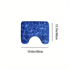 Soft Flannel Bath Rug with U Shape - Quick Drying - Machine Washable