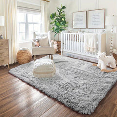 Soft Plush Shag Area Rugs For Living Room Fluffy Shaggy Floor Carpet
