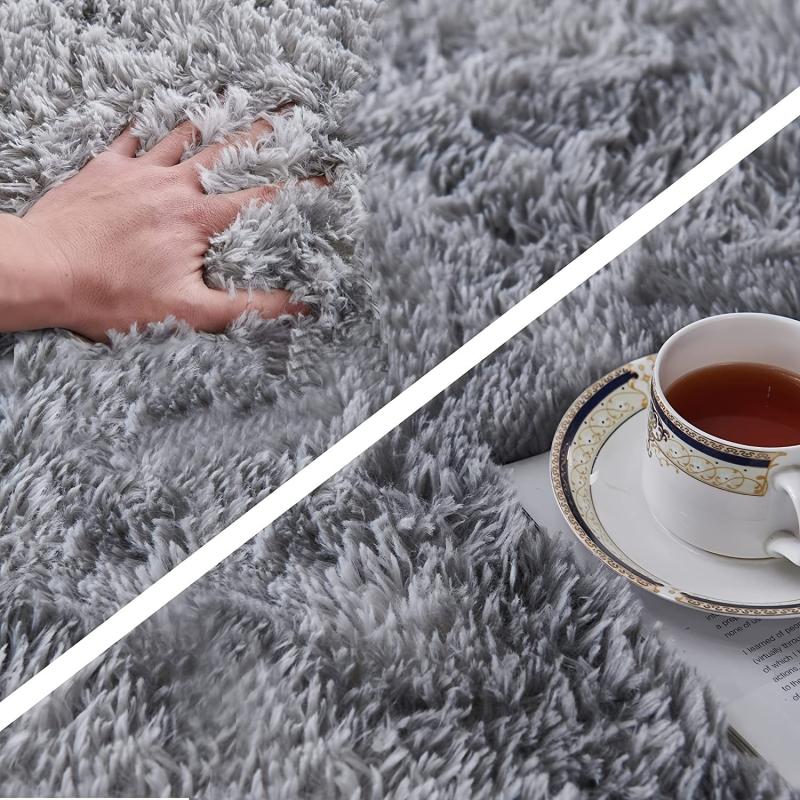 Soft Plush Shag Area Rugs For Living Room Fluffy Shaggy Floor Carpet