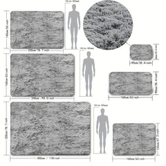 Soft Plush Shag Area Rugs For Living Room Fluffy Shaggy Floor Carpet