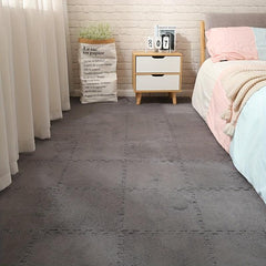 12pcs Plush Puzzle Foam Floor Mat Square Interlocking Carpet Fluffy Area Rug