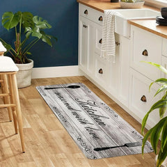 Vintage Kitchen Print Fluffy Mat Non-slip Waterproof Floor Mat