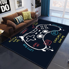 3D Game Controller Printed Rug Non slip Bedroom Game Crawl