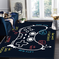 3D Game Controller Printed Rug Non slip Bedroom Game Crawl