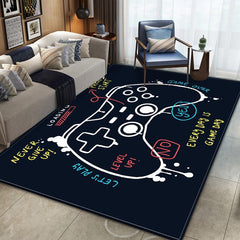 3D Game Controller Printed Rug Non slip Bedroom Game Crawl