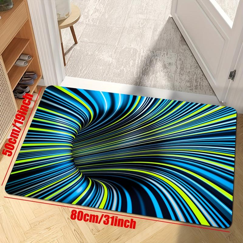 3D Illusion Abstract Decorative Rug Non slip Bedroom Rug Floor Mat