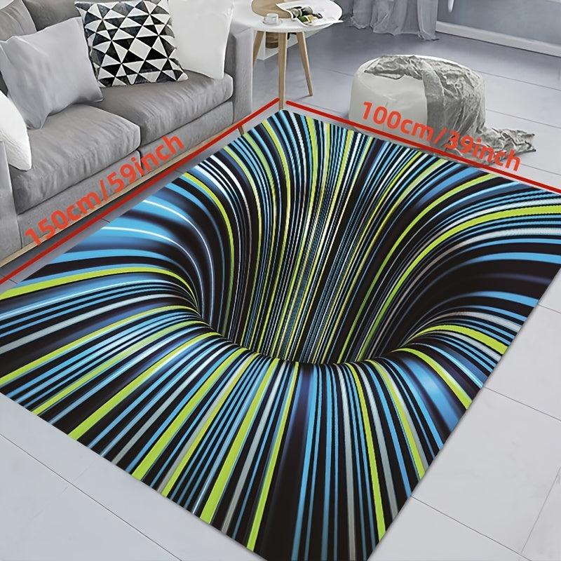 3D Illusion Abstract Decorative Rug Non slip Bedroom Rug Floor Mat