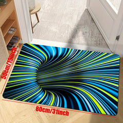 3D Illusion Abstract Decorative Rug Non slip Bedroom Rug Floor Mat