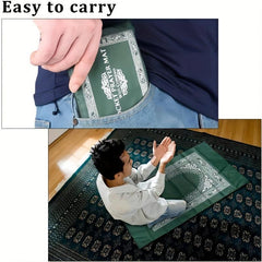 Portable Travel Prayer Mat With Compass Waterproof Polyester