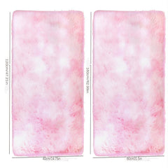 Soft Pink Area Rug Plush Floor Mat Rectangular Carpet Shaggy Rug Home Decor