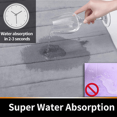 1pc Striped Bath Rug Non Slip Absorbent Mat