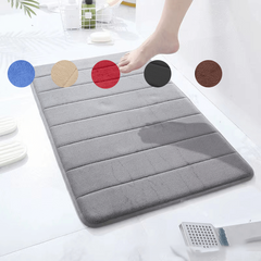 1pc Striped Bath Rug Non Slip Absorbent Mat
