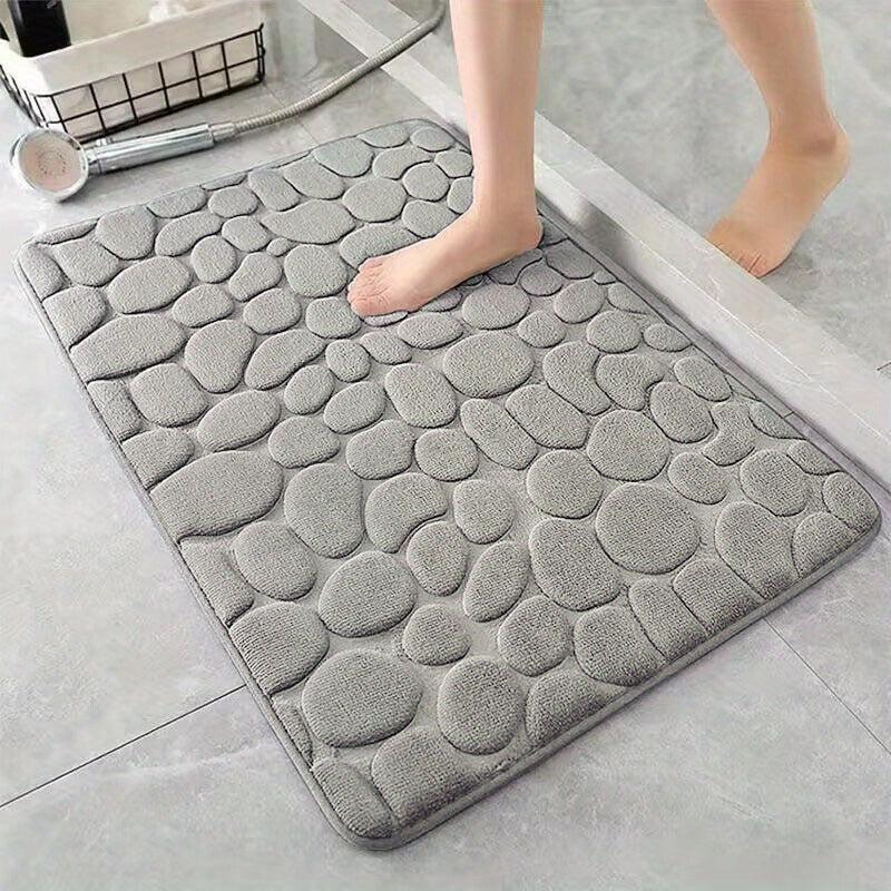 Cobblestone Embossed Floor Mat Non Slip Water Absorption BathMat