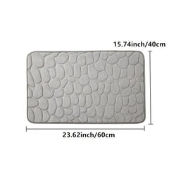 Cobblestone Embossed Floor Mat Non Slip Water Absorption BathMat