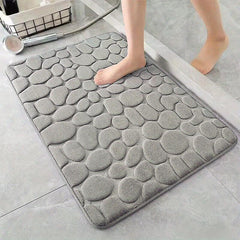 Cobblestone Embossed Floor Mat Non Slip Water Absorption BathMat