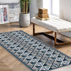 Modern Geometric Runner Rugs Soft Laundry Room Rug Long Hallway Rug