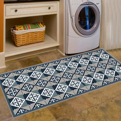 Modern Geometric Runner Rugs Soft Laundry Room Rug Long Hallway Rug