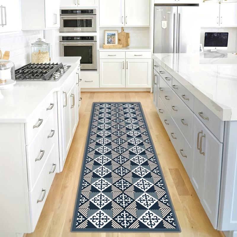 Modern Geometric Runner Rugs Soft Laundry Room Rug Long Hallway Rug