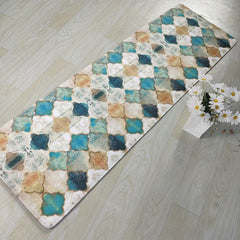 Moroccan Style Cushioned Anti Fatigue Kitchen Rug Waterproof Non Slip Absorbent