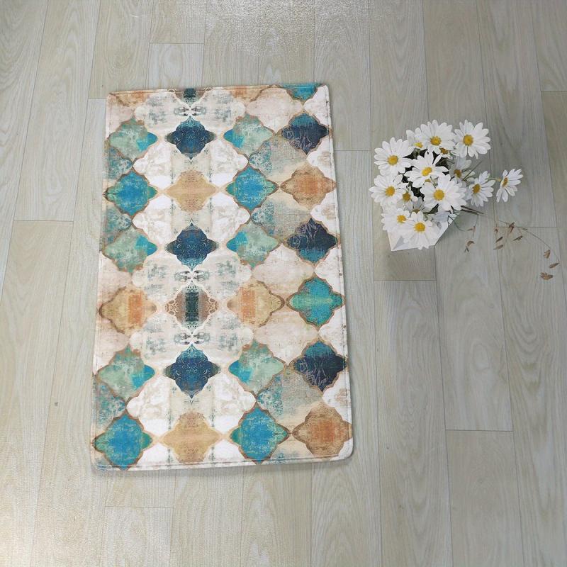 Moroccan Style Cushioned Anti Fatigue Kitchen Rug Waterproof Non Slip Absorbent
