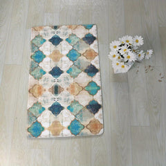 Moroccan Style Cushioned Anti Fatigue Kitchen Rug Waterproof Non Slip Absorbent