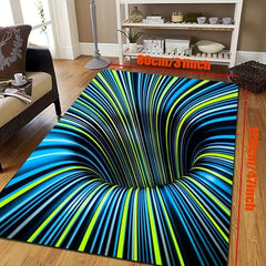 Soft Shaggy Area Rug Non Slip 3D Vision Mat for Living Bedroom Game Room